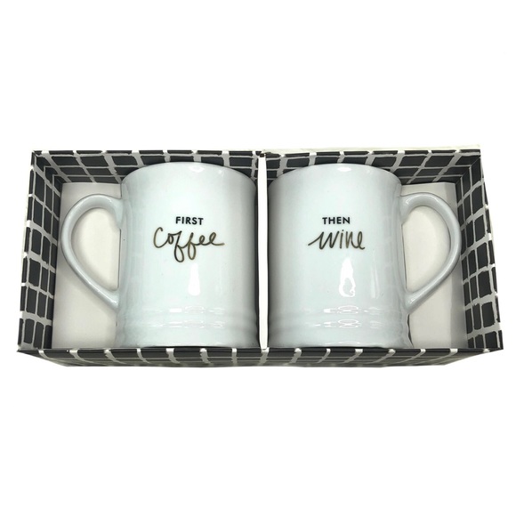 Nordstrom Other - 3/$25 Fringe 2) Coffee Mugs First Coffee Then Wine